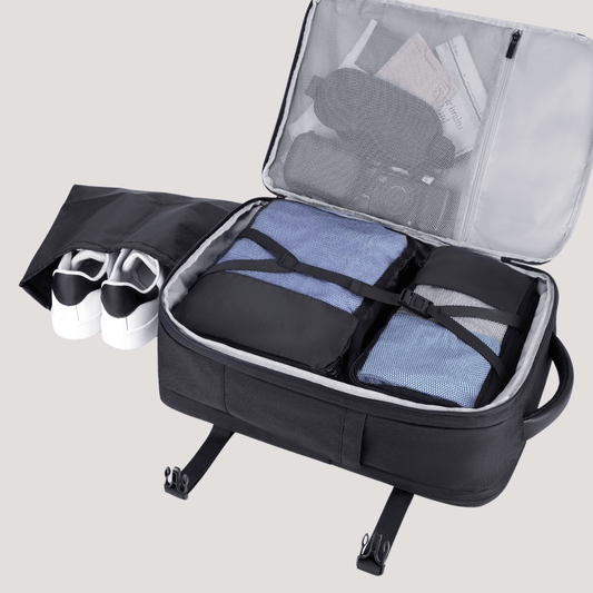Falco 40L reseryggsäck - expanderbar med packkuber och skopåse - Oorderly